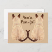 サーシャシャシャム猫好きバックビューあなたは目的 ポストカード (正面/裏面)