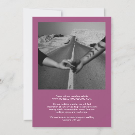 サーシャマウヴモダン結婚ズ セーブザデート (裏面)