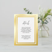 サーシャモダンのホイル結婚エンクロージャカード 箔招待状ポストカード (立ち正面)