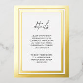 サーシャモダンのホイル結婚エンクロージャカード 箔招待状ポストカード (正面)