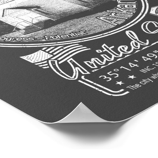 サーシーアーカンソー州 – ヴィンテージホワイトチャペル ポスター (角)