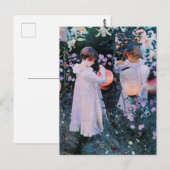 サージェント – カーネーション、リリー、リリーバラ ポストカード (正面/裏面)