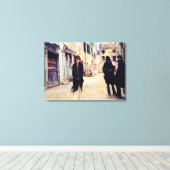 サージェント – 通りインヴェネツィア，アー素晴らしト キャンバスプリント (インサイチュ (ウッドフロア))