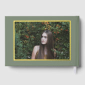 サージエレガントモダン金ゴールド写真キンセアニェラ ゲストブック (裏面)