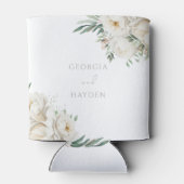 サージエレガントリーフとホワイトフローラズ結婚 缶クーラー (裏面)