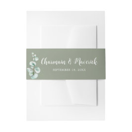 サージエレガント・グリーン結婚ズ 招待状ベリーバンド