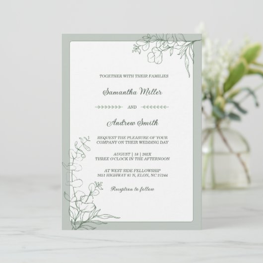 サージエレガント・グリーン結婚ズ 招待状 (スタンド正面)