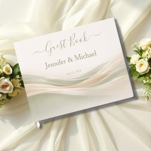 サージグリーンとアイボリーの結婚式 ゲストブック