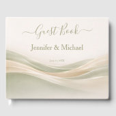 サージグリーンとアイボリーの結婚式 ゲストブック (正面)