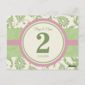 サージグリーンとダシのバラテーブル番号 ポストカード (裏面)