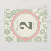 サージグリーンとダシのバラテーブル番号 ポストカード (正面)