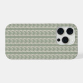サージグリーンのアールデコ調アーチのラグジュアリーパターン iPhoneケース (裏面横)