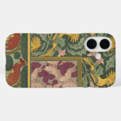 サージグリーンのアール・ヌーヴォー ヤツガシラチョウの芸術 Case-Mate iPhoneケース (裏面 (横))