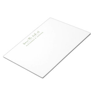 サージグリーンのトレンディなオーダーメイド文具から ノートパッド