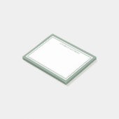 サージグリーンのミニマリストモノグラム ポストイット (アングル)