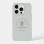 サージグリーンのヴィンテージ フレンチカントリーをカスタマイズ iPhoneケース (裏面)