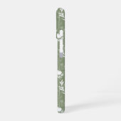 サージグリーンの植物 Quiet+Floral+シルエット iPhone 16ケース (左側面)