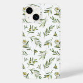 サージグリーンの水彩オリーブ Case-Mate iPhoneケース (裏面)