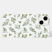 サージグリーンの水彩オリーブ Case-Mate iPhoneケース (裏面 (横))