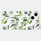 サージグリーンの水彩フレンチカントリーオリーブ柄 Case-Mate iPhoneケース (裏面 (横))