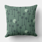 サージグリーンの砂漠の夕日とヤシの木 クッション (裏面)