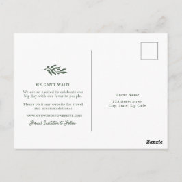 サージグリーンオリーブの結婚式Save the Date ポストカード