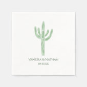 サージグリーンサグアーロサボス結婚のカクテル スタンダードカクテルナプキン (正面)