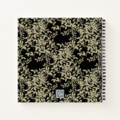 サージグリーンジャスミ葉ンズオンブラックスケッチブック ノートブック (裏面)