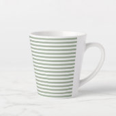 サージグリーン白ストライプクリスマスコーヒーマグ カフェラテマグ (右)