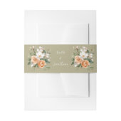 サージグリーン結婚ズベリーバンド 招待状ベリーバンド (正面例)