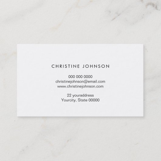 サージグリーン離れの熱帯ジャングルパーム 名刺 (裏面)