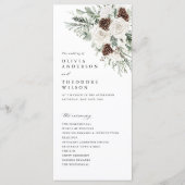 サージグリーン+ウィンターフローラル+パインの結婚式典 プログラム (正面)