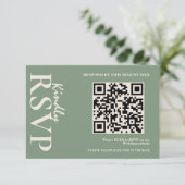 サージグリーン ウェディング QRコード RSVP (スタンド正面)