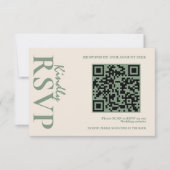 サージグリーン ウェディング QRコード RSVP (正面)