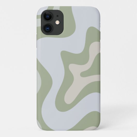サージグリーン スワール アブストラクト パターン Case-Mate iPhoneケース (裏面)