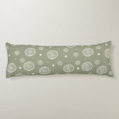 サージサークル抽象芸術円と緑の点 ボディピロー (裏面)