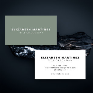 サージスタイリッシュグリーンフロントとバックパーソナライズされた 名刺