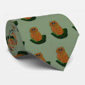 サージタイにオレンジの子猫 ネクタイ (ロール)