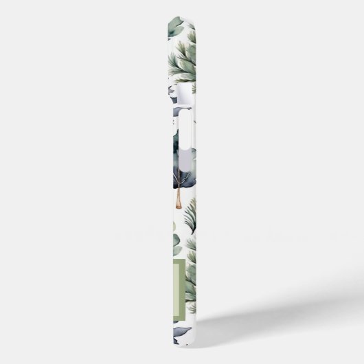 サージパーソナライズされたエレガントグの緑のモミ Case-Mate iPhoneケース (裏面 / 左)