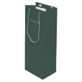 サージパーソナライズされたグ無地のグリーンミニマリストホリデー ワインギフトバッグ (正面アングル)