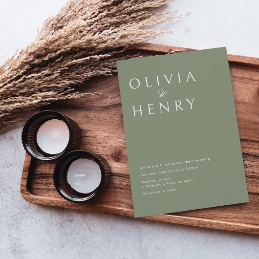 サージモダンスミニマル結婚ズ 招待状