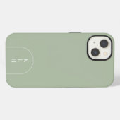 サージモダンュモノグラムの iPhoneケース (裏面横)