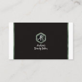 サージュエレガントグリーンのスクリプモダントミニマルメタル 名刺 (裏面)