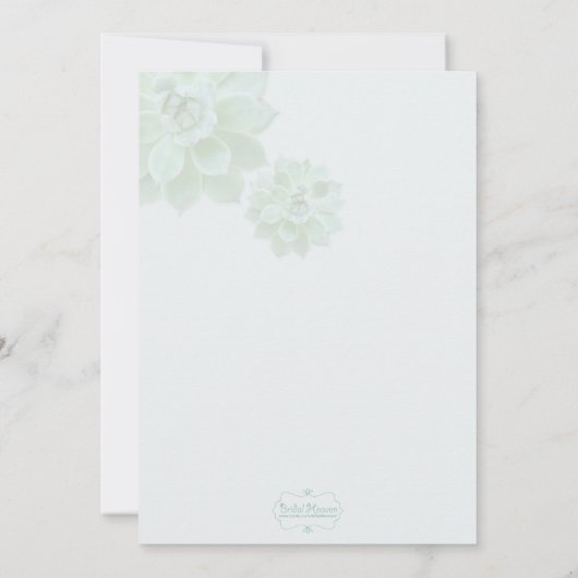 サージュサキュメンズサボテンウェディングシャワー 招待状 (裏面)