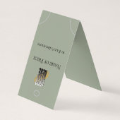 サージュモダングリーンつるのブレスレット表示ロゴ 名刺 (裏面)