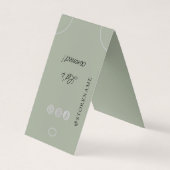 サージュモダングリーンつるのブレスレット表示ロゴ 名刺 (正面)