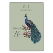 サージュ素朴・グリーン結婚・ピーコックのテーブル番号 テーブルナンバー (裏面)