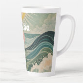 サージ太陽のュパーソナライズされた カフェラテマグ (右)