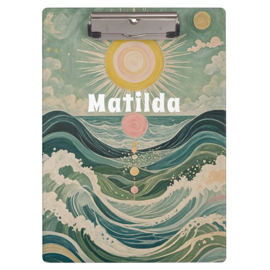 サージ太陽のュパーソナライズされた クリップボード (正面)