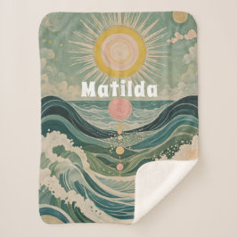 サージ太陽のュパーソナライズされた シェルパブランケット